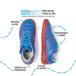 bota futbol sala barefoot azul rojo amunt ss26 03 | Azul Rojo Microfibra