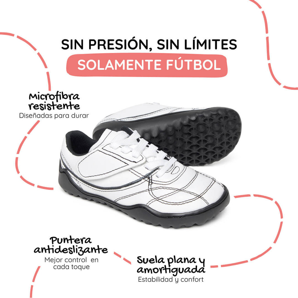 bota futbol sala barefoot blanco negro amunt ss26 02| Blanco Negro Microfibra