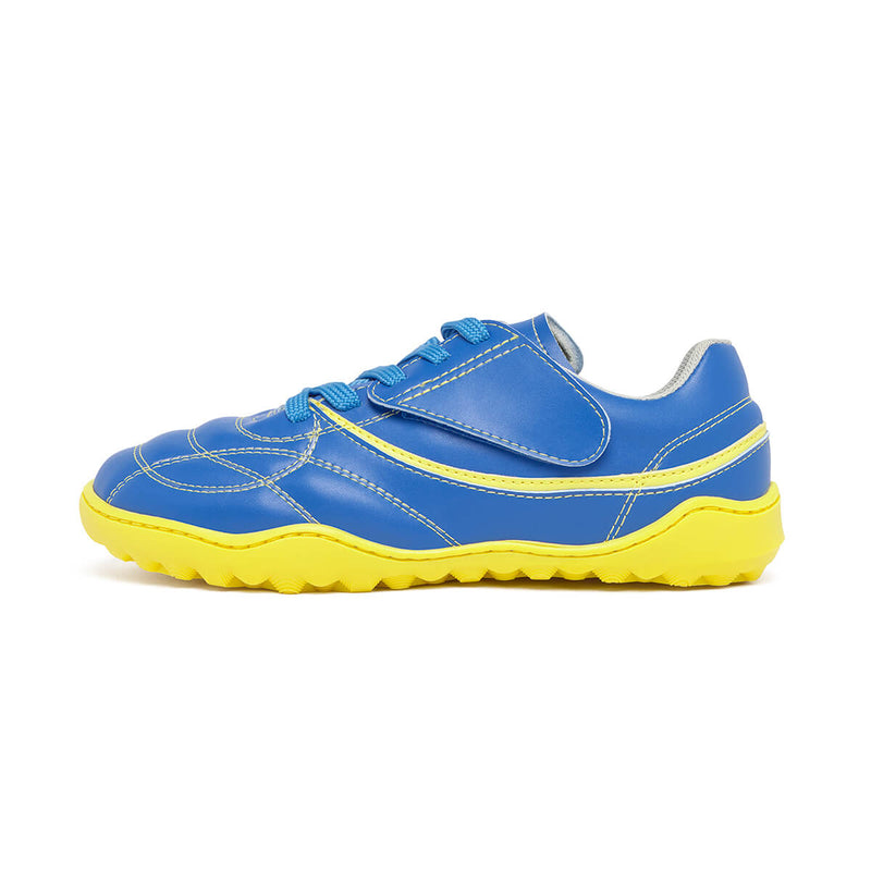 bota futbol sala barefoot naranja negro amunt AW25 Microfibra Azul royal Amarillo 01