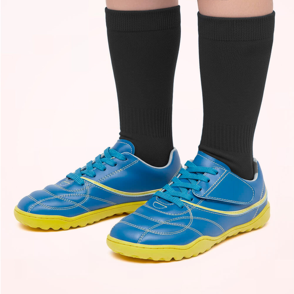 Bota futbol sala barefoot naranja negro amunt AW25 Microfibra Azul royal Amarillo 02