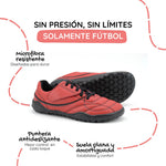 bota futbol sala barefoot rojo negro amunt ss25 02| Rojo Negro Microfibra
