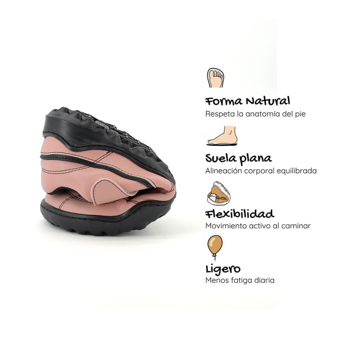 bota futbol sala barefoot rosa negro amunt ss25 04 | Rosa Negro Microfibra