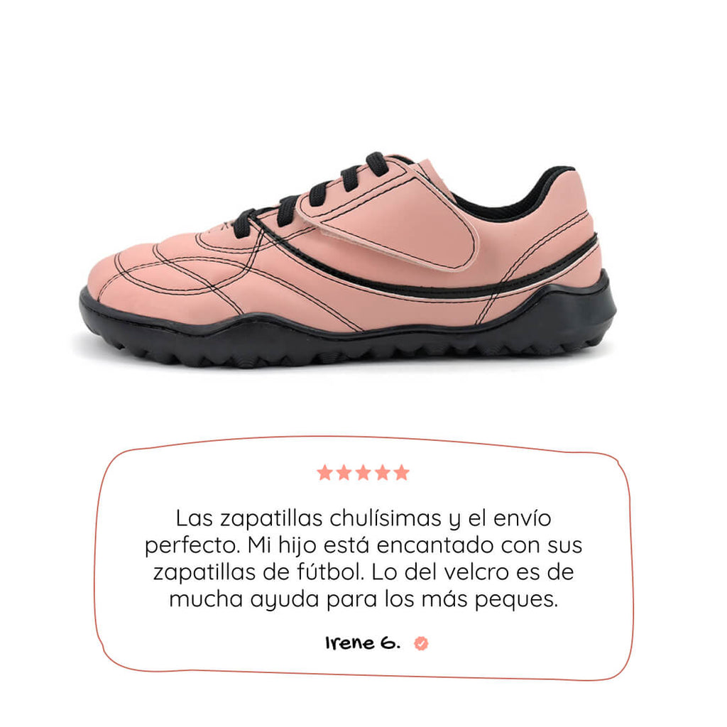 bota futbol sala barefoot rosa negro amunt ss26 01 | Rosa Negro Microfibra
