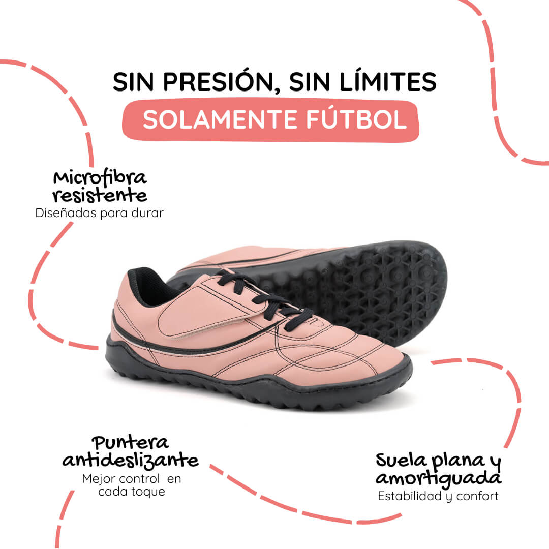 bota futbol sala barefoot rosa negro amunt ss26 05 | Rosa Negro Microfibra