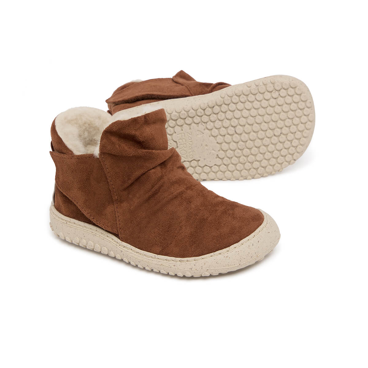 botas calzado barefoot minimalista piel color nut nuez marron claro chelva rocker aw24 02