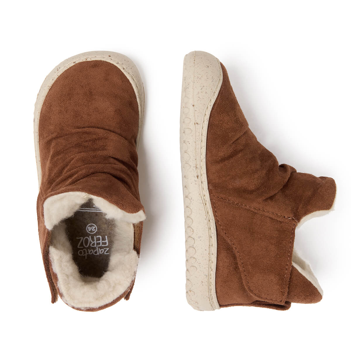 botas calzado barefoot minimalista piel color nut nuez marron claro chelva rocker aw24 03