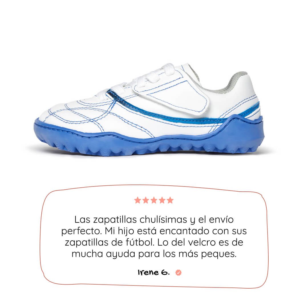 botas futbol sala barefoot blanco azul amunt ss26 lat 01 | Blanco Azul Royal Microfibra