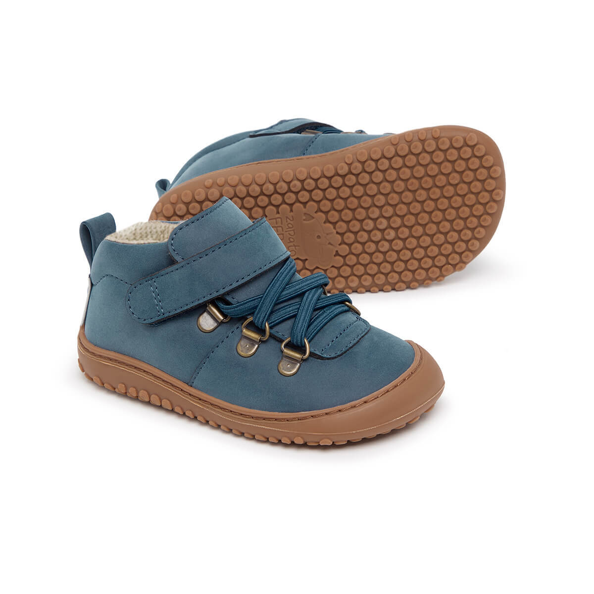 botitas respetuosas forma pie como andar descalzo bebes color azul serra rocker aw24 02a