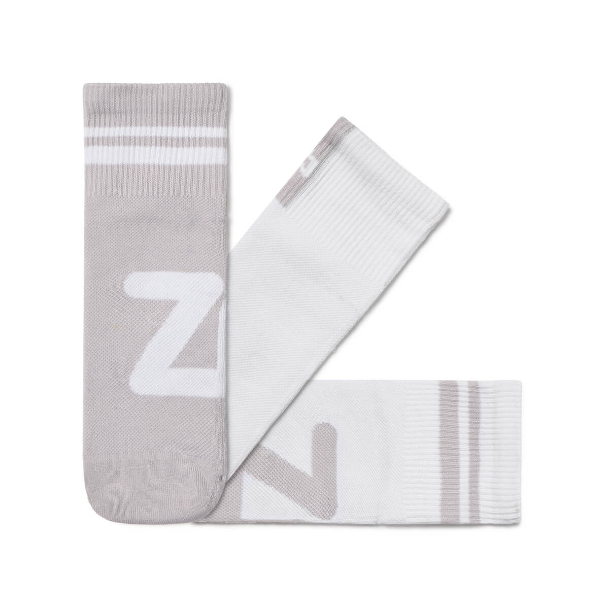 calcetin adulto algodon deportivo verano Blanco Gris Rayas | Gris y Blanco