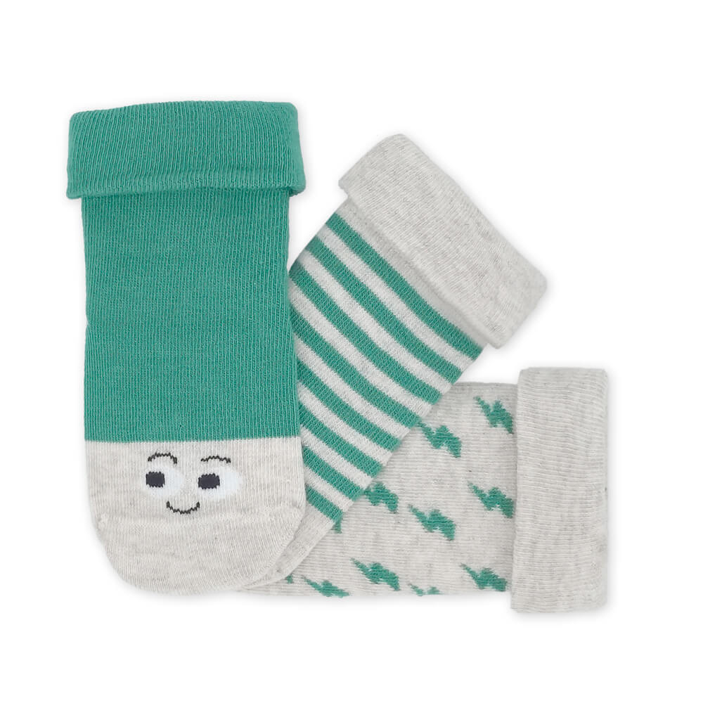 Calcetin bebé antideslizante mint | Caritas Mint