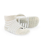 calcetin bebe preandante blanco gris rayas | Caritas Gris Blanco