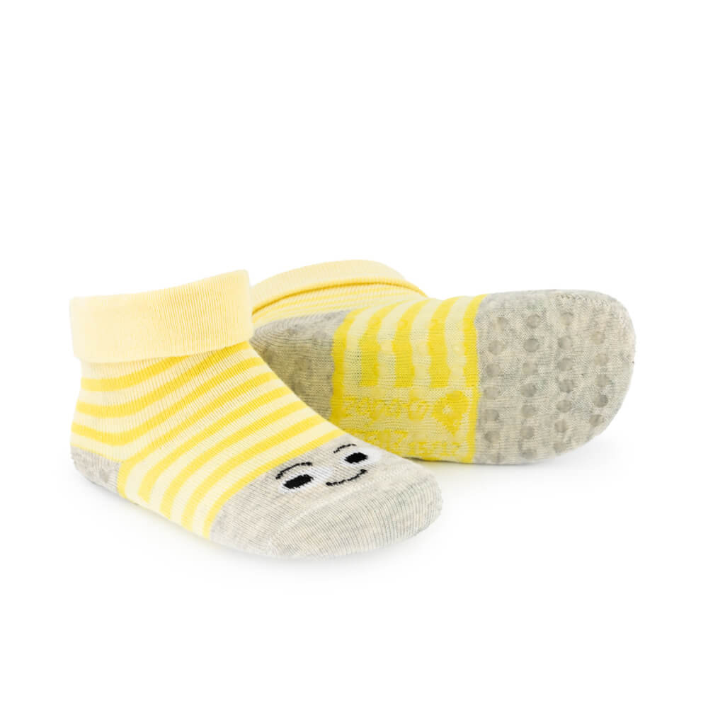 calcetin bebe preandante caritas amarillo rayas 3 | Caritas Amarillo
