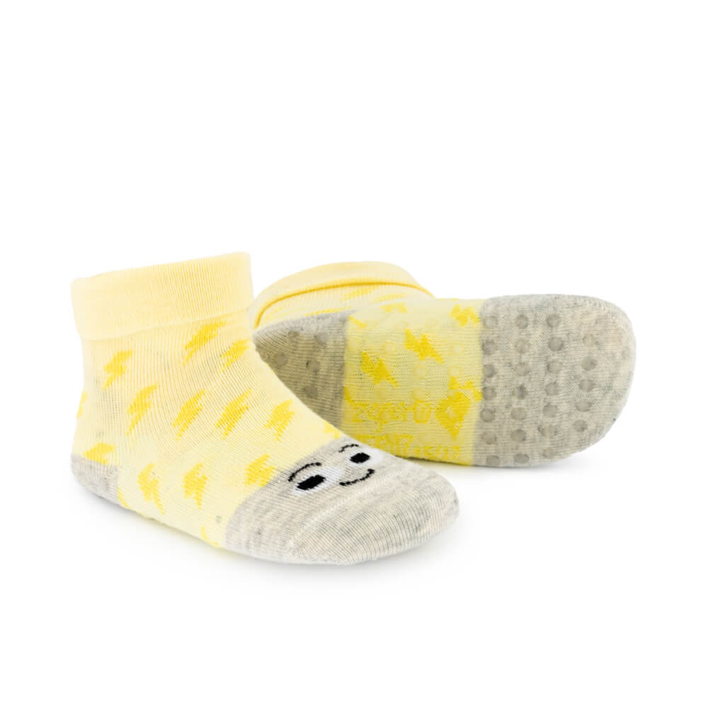 calcetin bebe preandante caritas amarillo rayo 3 | Caritas Amarillo