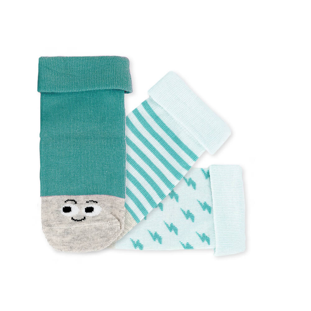 calcetin bebe preandante caritas verde