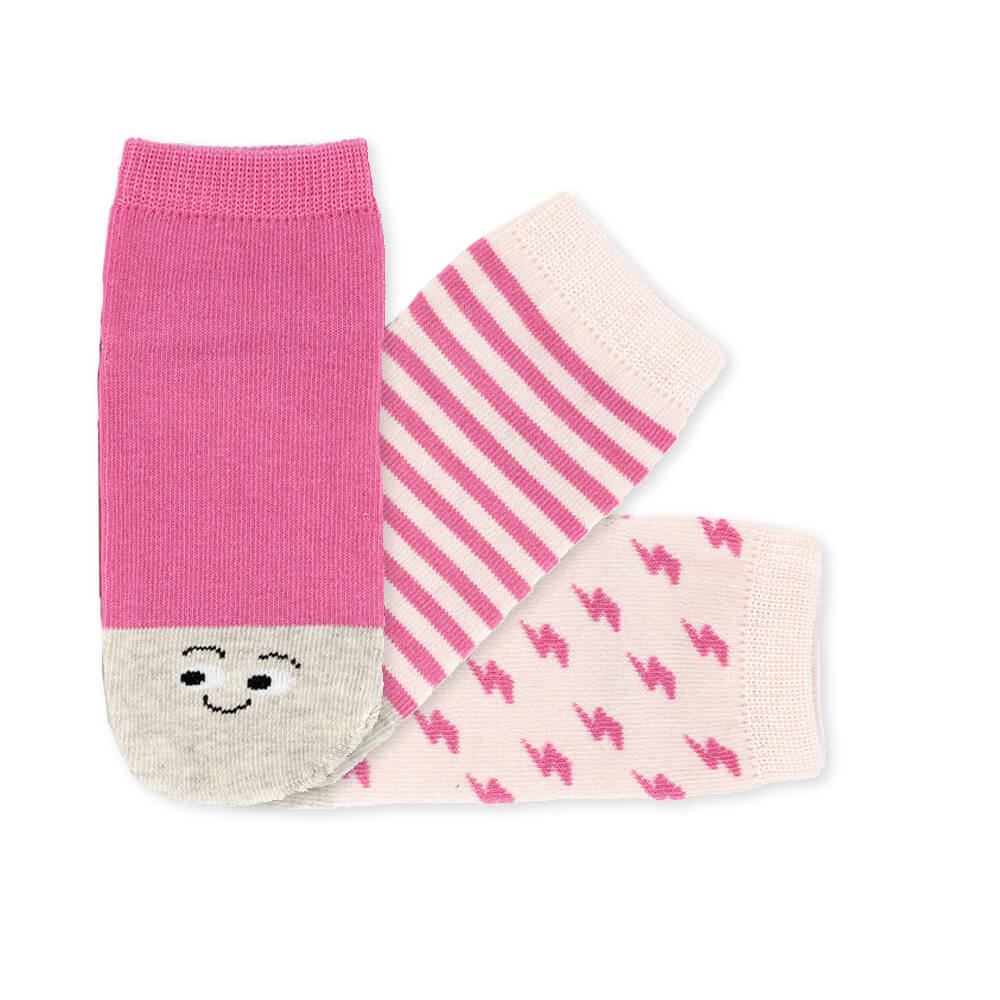 calcetin infantil caritas tobillero rosa | Caritas Rosa Fucsia