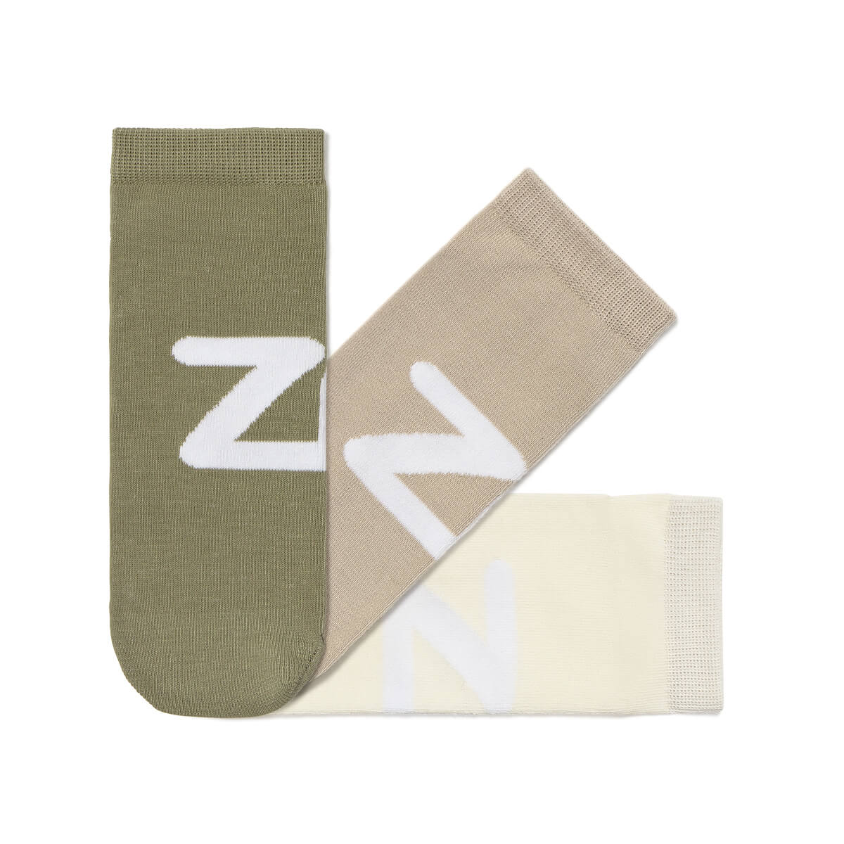 calcetin tobillero adulto algodon deportivo verano adulto Kaki | Beige Crudo kaki