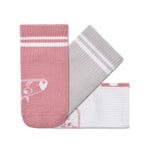 calcetines deportivos altos uso diario movimiento comodo libre pies color rosa blanco adulto ninos infantil ss25 01 | Blanco Rosa y Gris