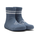 calcetines deportivos forma pie derecho izquierdo color gris blanco adulto ninos infantil ss25 02 | Blanco Azul y Gris