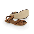 calzado adulto unisex verano comodo saludable piel natural cabra sin toxicos color nut nude marron claro gandia ss24_02