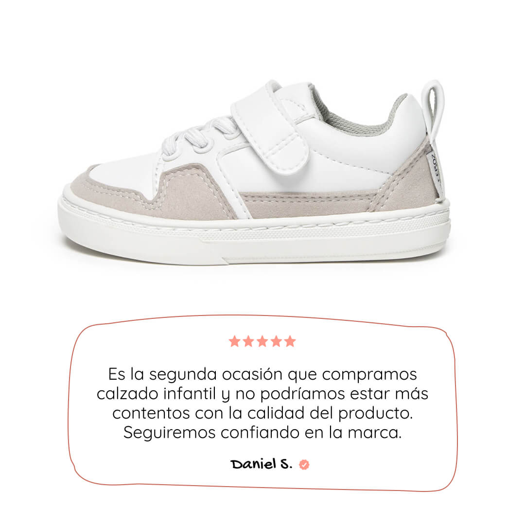 calzado barefoot infantil blanco cheste rocker ss26 01 | blanco gris microfibra