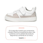 calzado barefoot infantil blanco cheste rocker ss26 01 | blanco gris microfibra