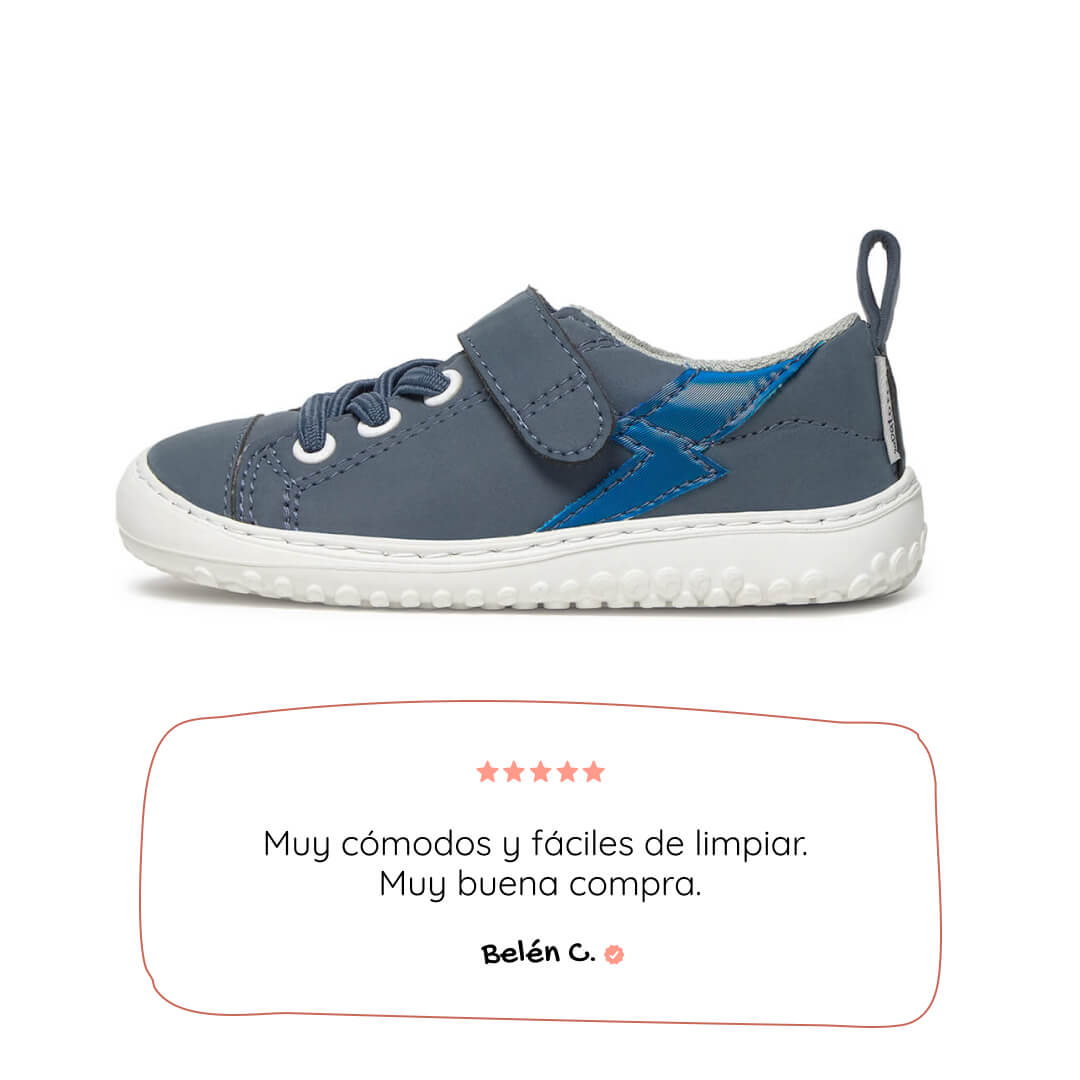 calzado barefoot infantil vegano azul paterna rocker ss26 Azul 01