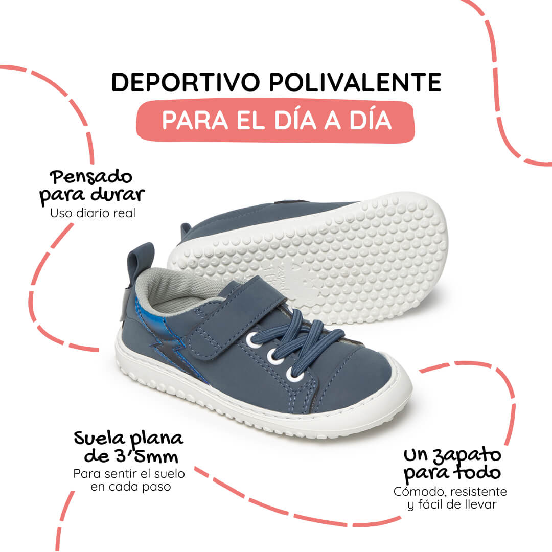 calzado barefoot infantil vegano azul paterna rocker ss26 Azul 02