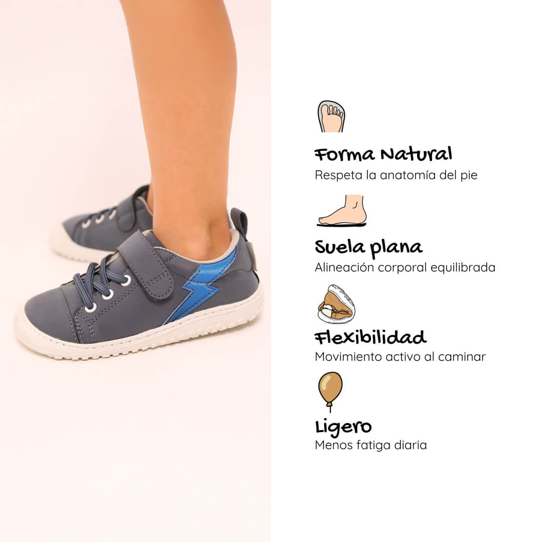 calzado barefoot infantil vegano azul paterna rocker ss26 Azul 03