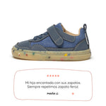calzado barefoot microfibra infantil color azul denim vaquero faura rocker ss26 01 | azul denim microfibra