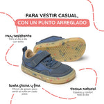calzado barefoot microfibra infantil color azul denim vaquero faura rocker ss26 02 | azul denim microfibra