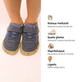 calzado barefoot microfibra infantil color azul denim vaquero faura rocker ss26 03