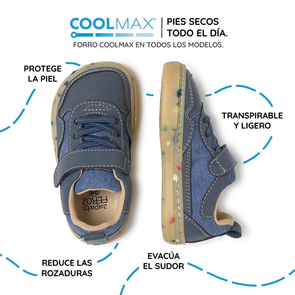 calzado barefoot microfibra infantil color azul denim vaquero faura rocker ss26 04