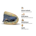 calzado barefoot microfibra infantil color azul denim vaquero faura rocker ss26 05 | azul denim microfibra