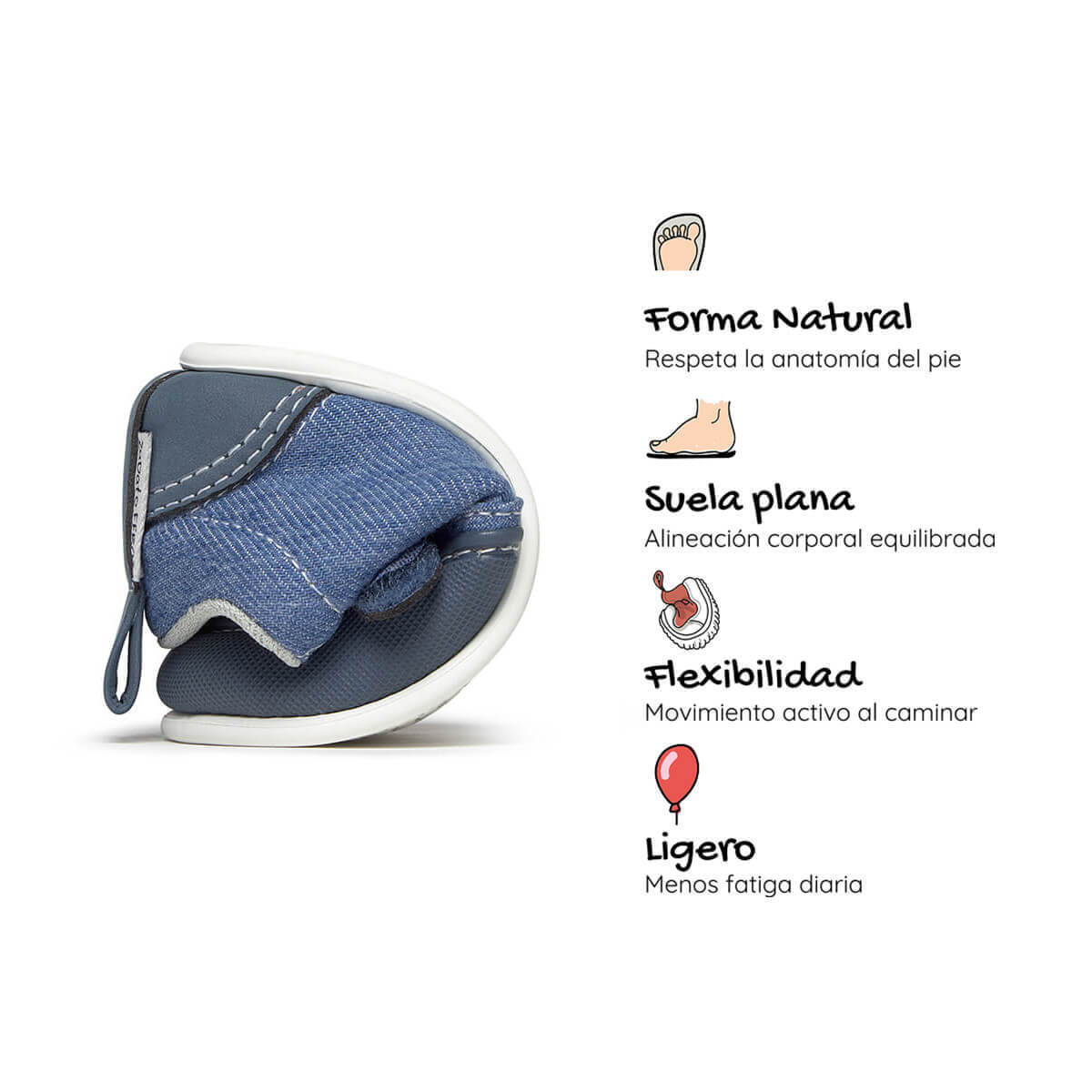 calzado barefoot pies saludables sanos bebes color tejano azul eliana feroz ss26 05 | azul denim tejano