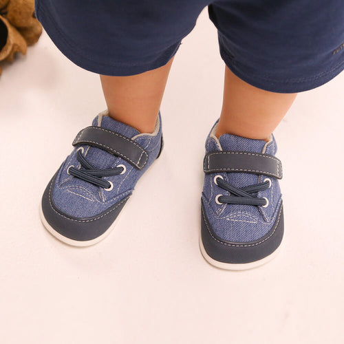 calzado barefoot pies saludables sanos bebes color tejano azul eliana feroz ss26 