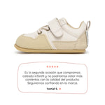 calzado barefoot primeros pasos bebe color beige off white cheste feroz AW25 01 | beige microfibra