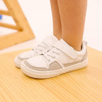 calzado barefoot suela fina flexible color blanco gris bebes cheste rocker ss26 | blanco gris microfibra