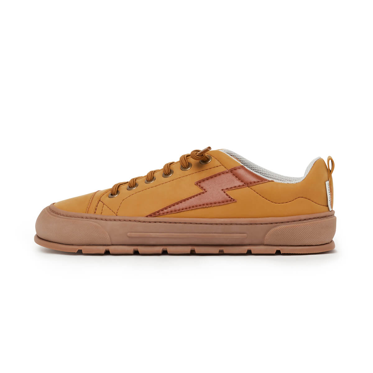 calzado barefoot urbano casual informal color amarillo mostaza paterna rayo adulto aw24 01