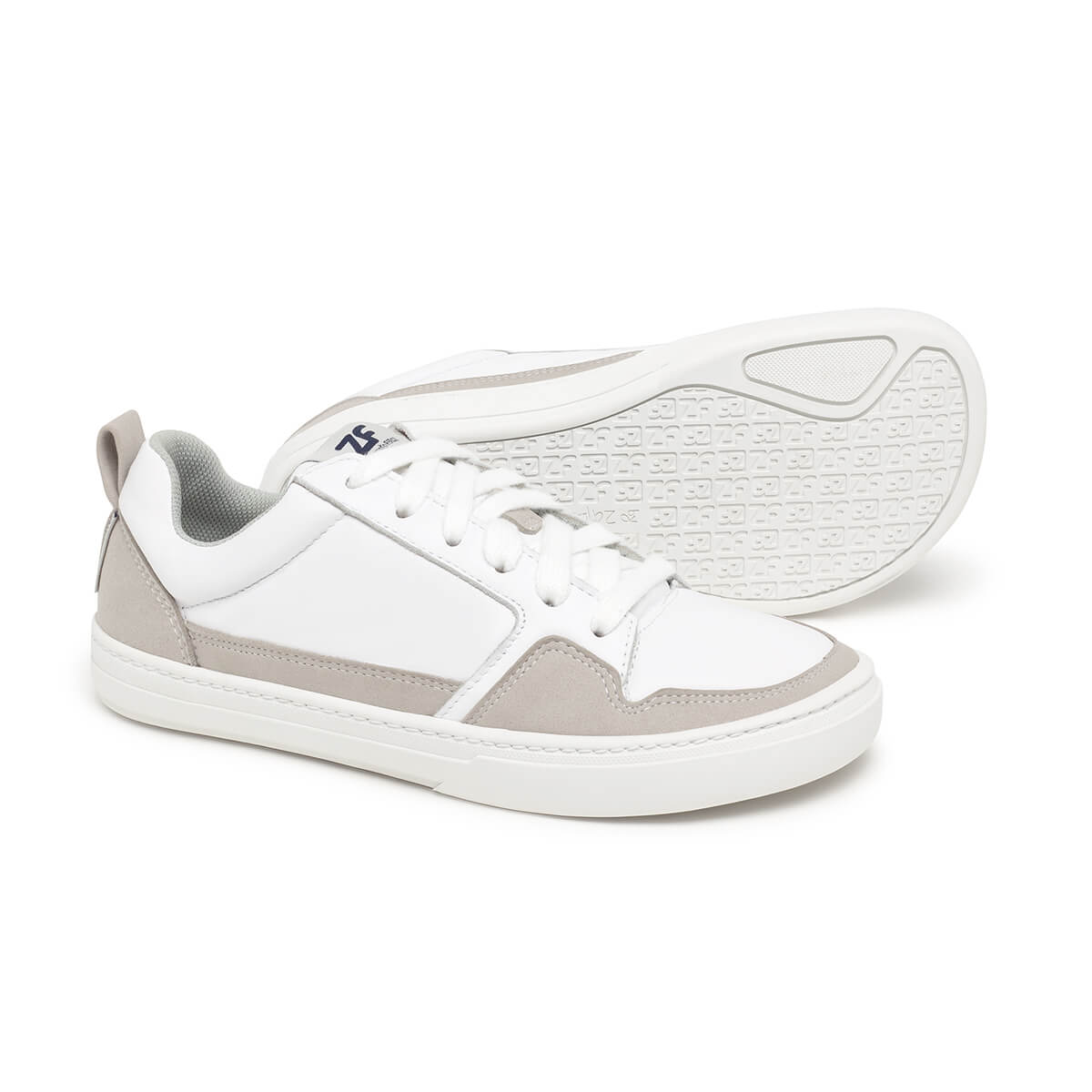 calzado barefoot urbano hombre mujer chicos chicas microfibra blanco gris cheste freekers aw24 02 