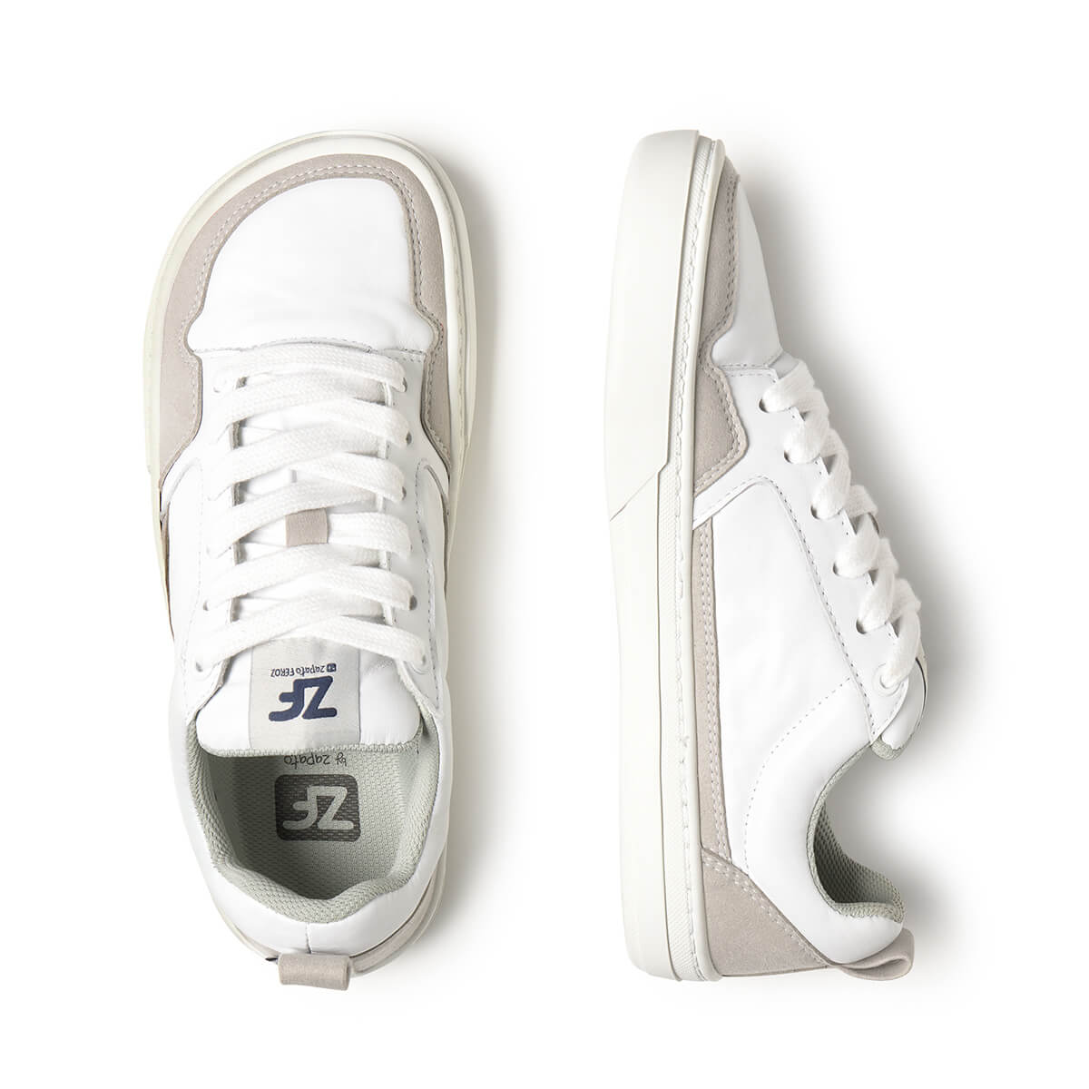calzado barefoot urbano hombre mujer chicos chicas microfibra blanco gris cheste freekers aw25 03