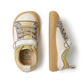 calzado barefoot uso deportivo colegio todos dias ninos ninas color amarillo gris paterna comic rocker aw25 03
