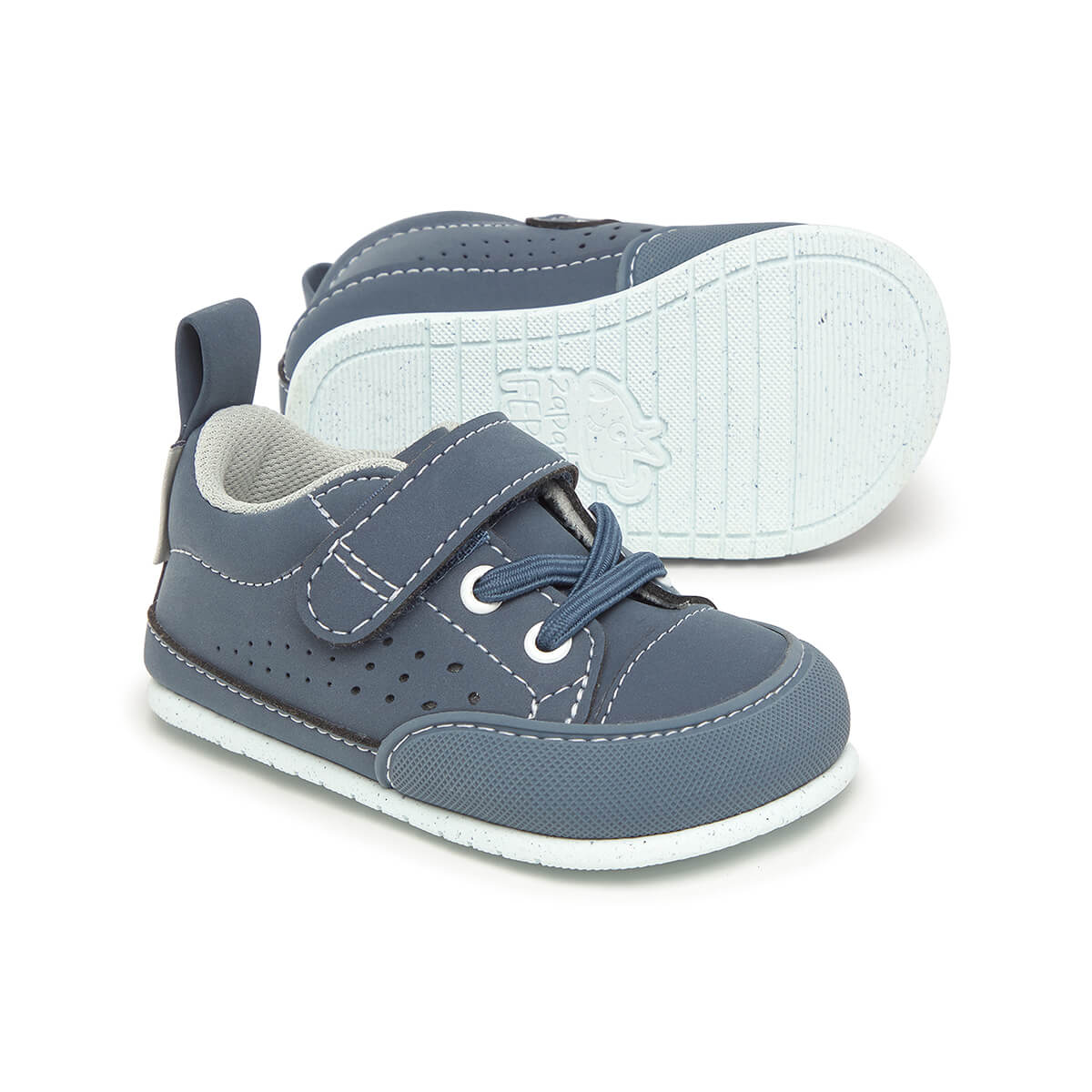 calzado barefoot verano transpirable flexible resistente vegano bebes color azul denim paterna feroz ss25 02