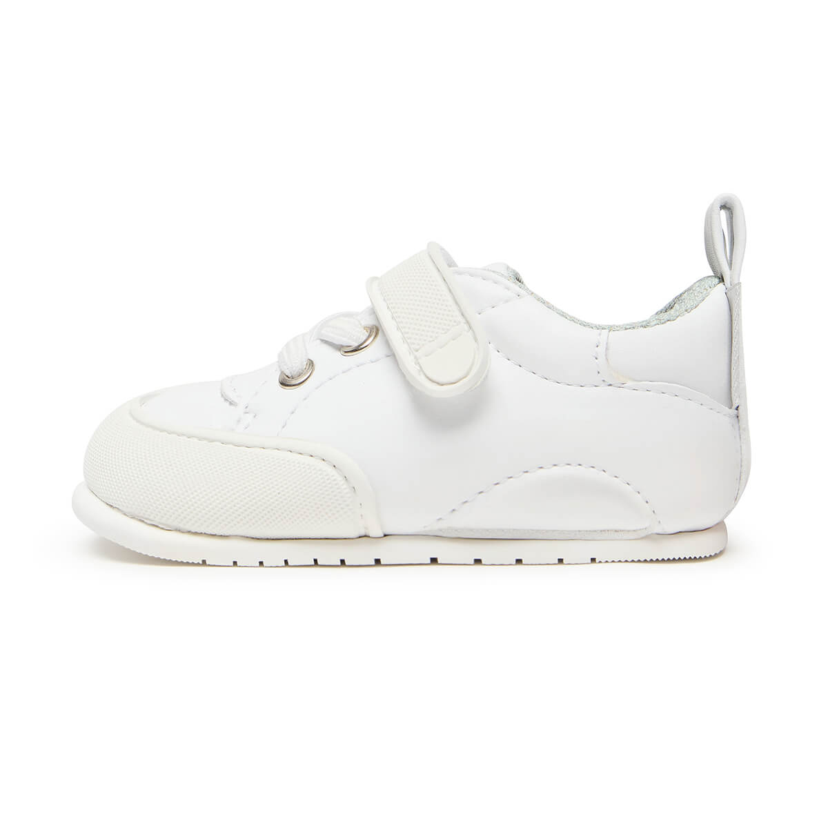 calzado bebe barefoot resistente traspirable velcro cordones color blanco ibi feroz aw24 01