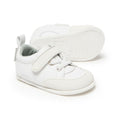 calzado bebe barefoot resistente traspirable velcro cordones color blanco ibi feroz aw24 02