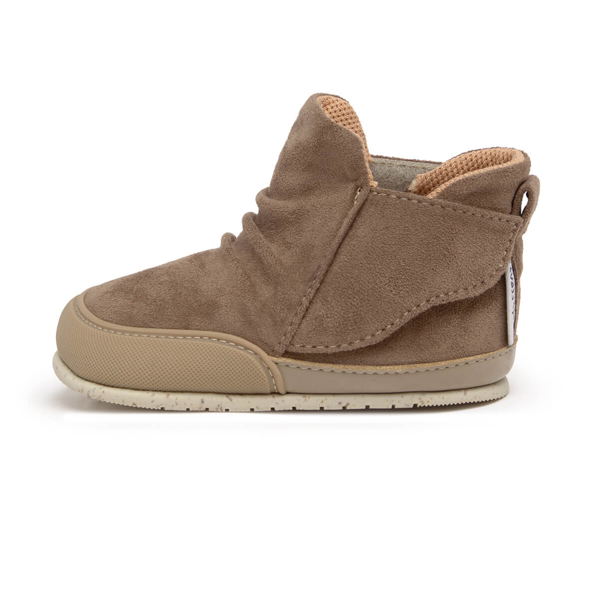 calzado botas barefoot comodas flexibles forro calentito bebe color taupe chelva feroz aw24 01