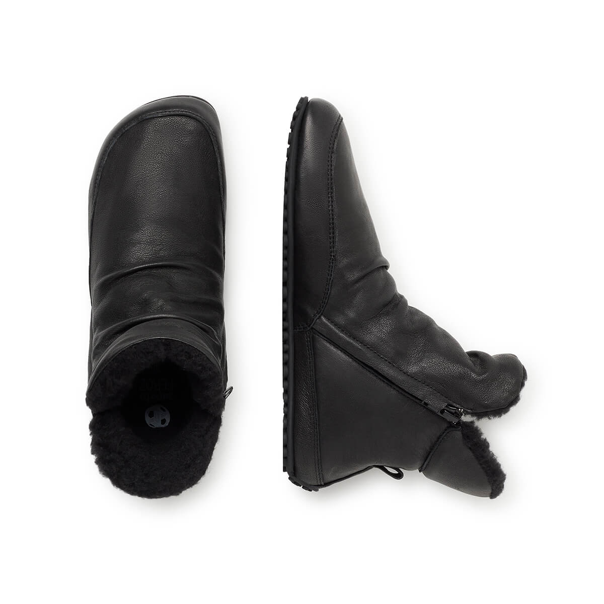 calzado botas barefoot comodas flexibles piel color negro chelva adulto aw24 03