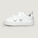 Lateral zapatillas colegial barefoot valencia rocker escolar | Blanco Microfibra
