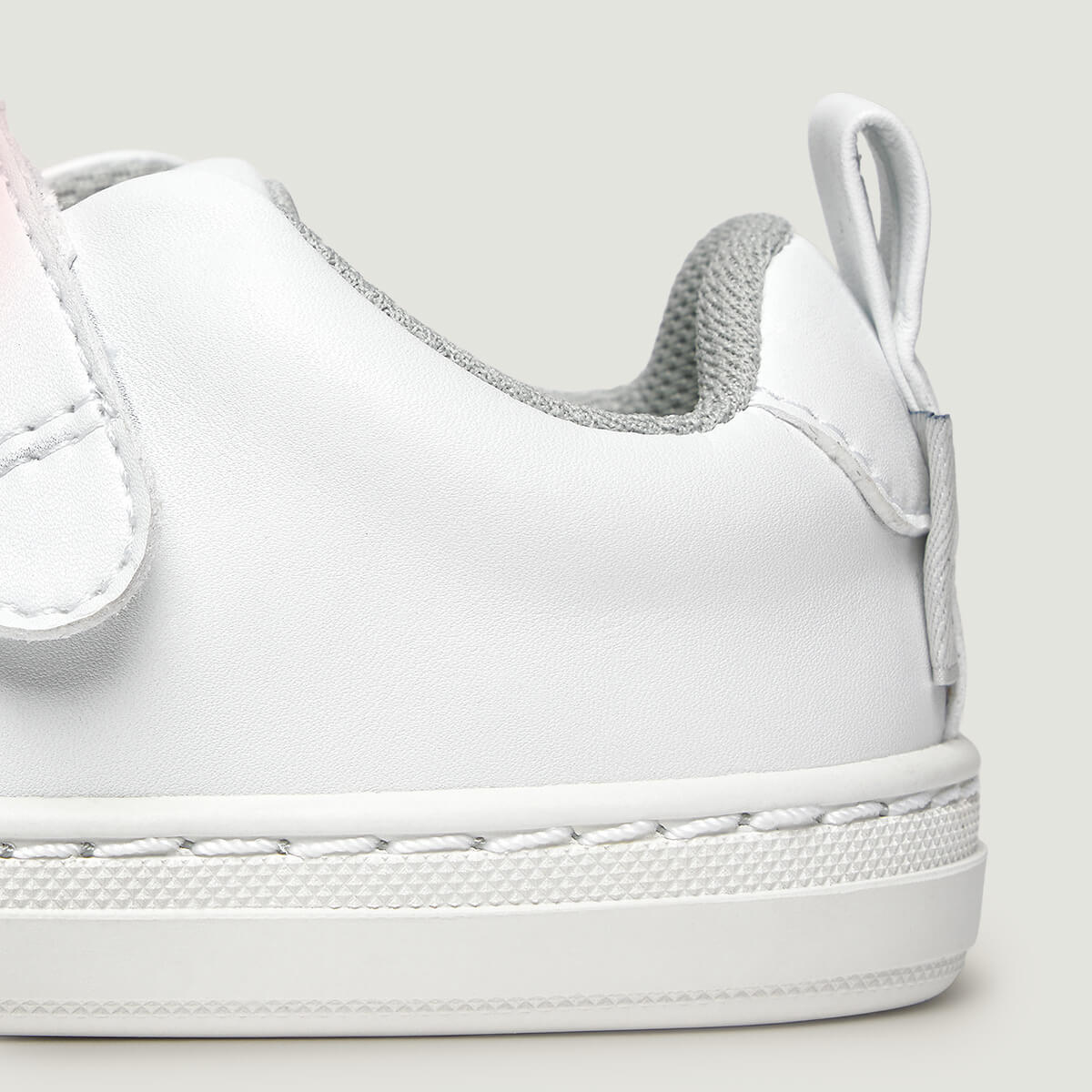 Detalle zapatillas colegial barefoot valencia rocker escolar | Blanco Microfibra
