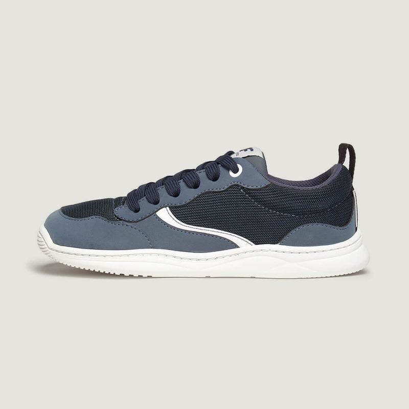 calzado deportivo barefoot comodo ligero pies anchos hombre mujer adolescentes color azul biar freekers aw25 01 | Azul Denim Microfibra Nobuck