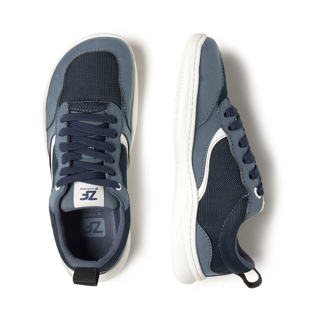 calzado deportivo barefoot comodo ligero pies anchos hombre mujer adolescentes color azul biar freekers aw25 03